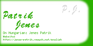 patrik jenes business card